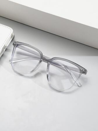 1對漸變色透明鏡片眼鏡,適合日常休閒穿著