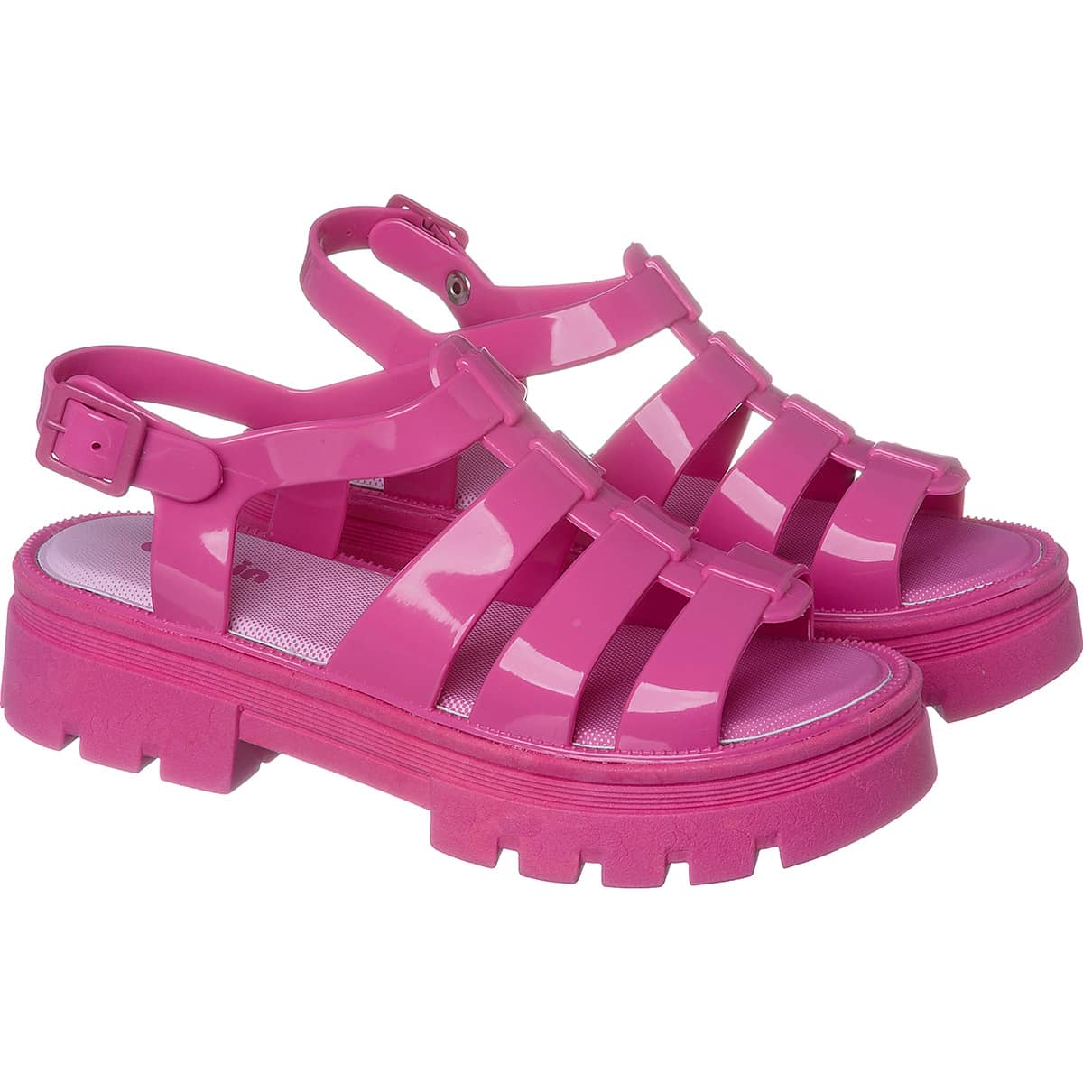Sandália Feminina Infantil Menina Tratorada Pink Camin Calçados