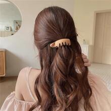 3pcs Summer Banana Clip, Twist Clip & Vertical Clip Set For High Ponytail Hairstyles Casual - Multicolor - View 3