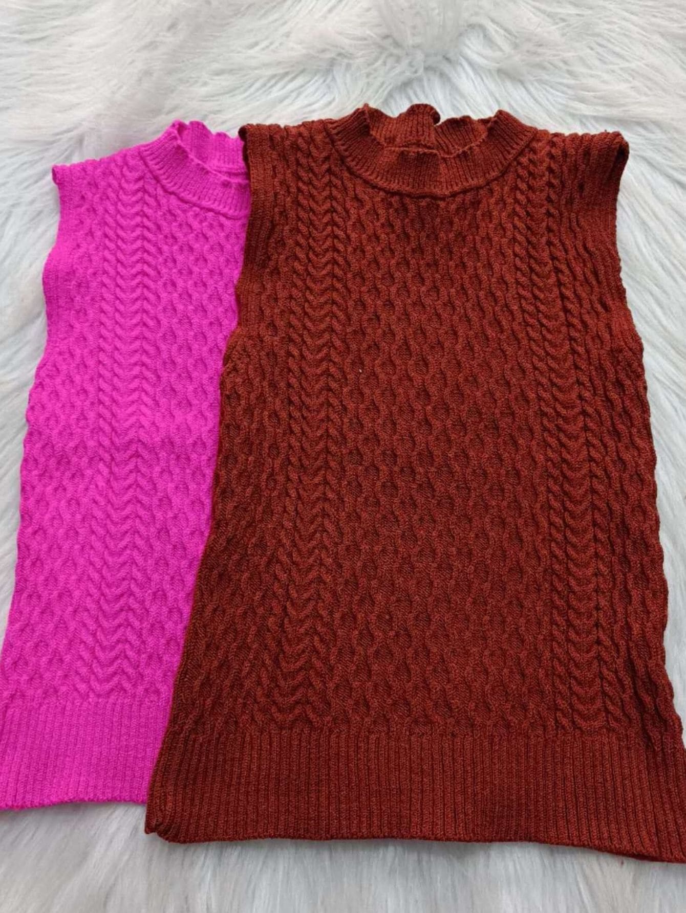 Women Knit Tops - Rỉ Nâu - Xem 1