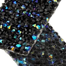 1pc Glitter Self-adhesive Ribbon Roll For Wedding Cake, Birthday, And Art Craft Decoration - Black AB - View 6