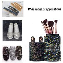 1pc Glitter Self-adhesive Ribbon Roll For Wedding Cake, Birthday, And Art Craft Decoration - Black AB - View 5