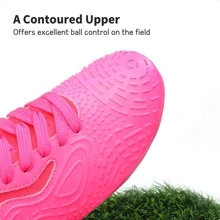 Boys Girls Soccer Cleats Kids Football Shoes Back To School Shoes Toddler/Little Kid/Big Kid - 玫紅色 - 查看 5