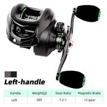 Bait Casting Fishing Reel, Left/Right With 7.2:1 Gear Ratio, Fishing Accessories For Saltwater Freshwater - Right Hand - View 10
