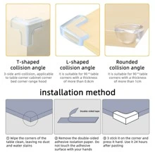 4/8/12 Miếng bảo vệ góc bàn bằng silicon nâng cấp cho bé, miếng bảo vệ góc bàn và cạnh bàn bằng silicon dày dặn, rộng rãi - Trong sáng - Xem 4
