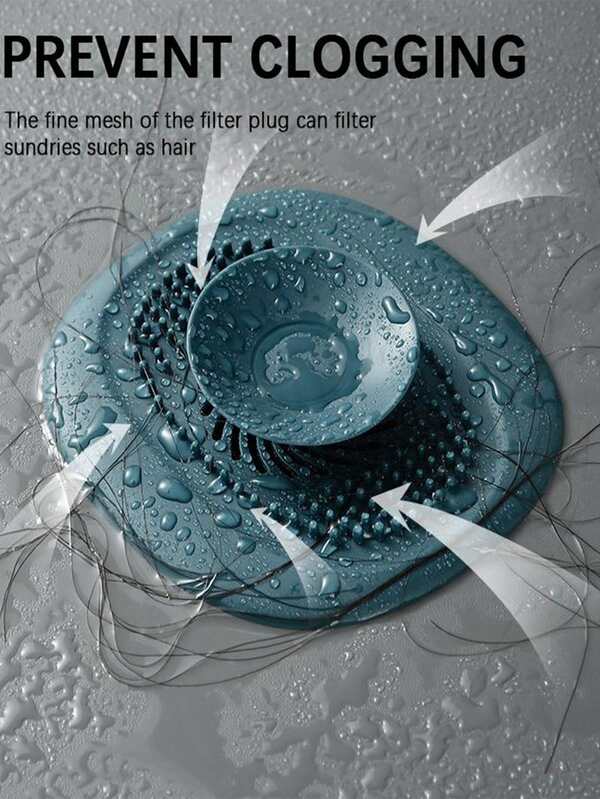 قطعة واحدة من جهاز تصفية تصريف الحوض في المطبخ من السيليكون، جهاز تصريف مياه الصرف الصحي، ملحقات الحمام