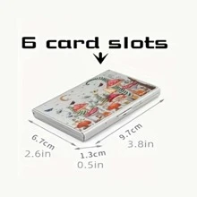 6 槽 Rfid 信用卡夹 超薄金属卡钱包 名片夹 男士女士小卡片盒 黑色卡片夹 女士卡片夹 周年纪念礼物 男士礼物 教师节礼物 礼品创意 男士礼物 男士生日礼物 女士礼物 - 黑色 - 查看 4