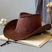 Chapéu De Cowboy Adulto Feminino Masculino De Camurça Com Aba Larga Festa junina Fantasia unisex XL3316