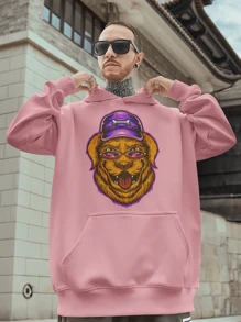 Men Sweatshirts - Màu Hồng baby - Xem 1