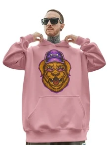Men Sweatshirts - Màu Hồng baby - Xem 3