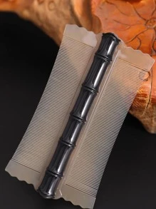 1pc Black Lice & Flea Comb With Dense Teeth For Children And Adults,Hair Clips,Hair Accessories