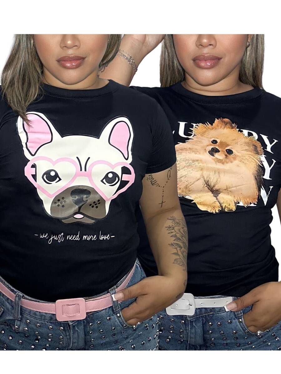Women T-Shirts - màu đen - Xem 1