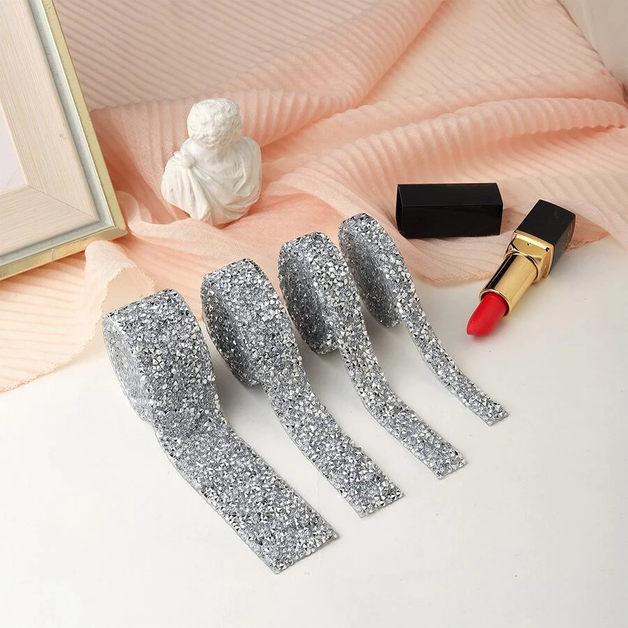 1pc Glitter Self-adhesive Ribbon Roll, Perfect For Wedding Cake ...