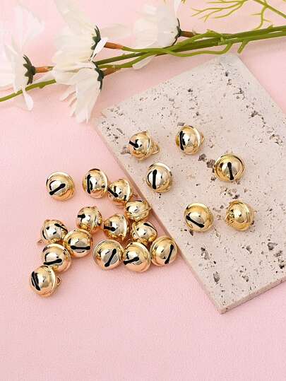 20 Pezzi Di Materiali Per Creare Monili Fatti A Mano Minimalisti E Alla Moda Con Campanella In Metallo E Perline Dai Colori Natalizi Per La Creazione Di Braccialetti, Collane E Pendenti