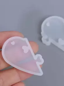 2 Khuôn/Bộ Khuôn silicon ghép hình tình yêu Khuôn nhựa Epoxy móc khóa tình yêu Thích hợp làm quà tặng ngày lễ tình nhân tự làm Quà tặng tiệc đính hôn đám cưới Đồ thủ công tự làm Trang sức Mặt dây chuyền - trắng - Xem 4