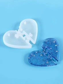 2 Khuôn/Bộ Khuôn silicon ghép hình tình yêu Khuôn nhựa Epoxy móc khóa tình yêu Thích hợp làm quà tặng ngày lễ tình nhân tự làm Quà tặng tiệc đính hôn đám cưới Đồ thủ công tự làm Trang sức Mặt dây chuyền - trắng - Xem 2