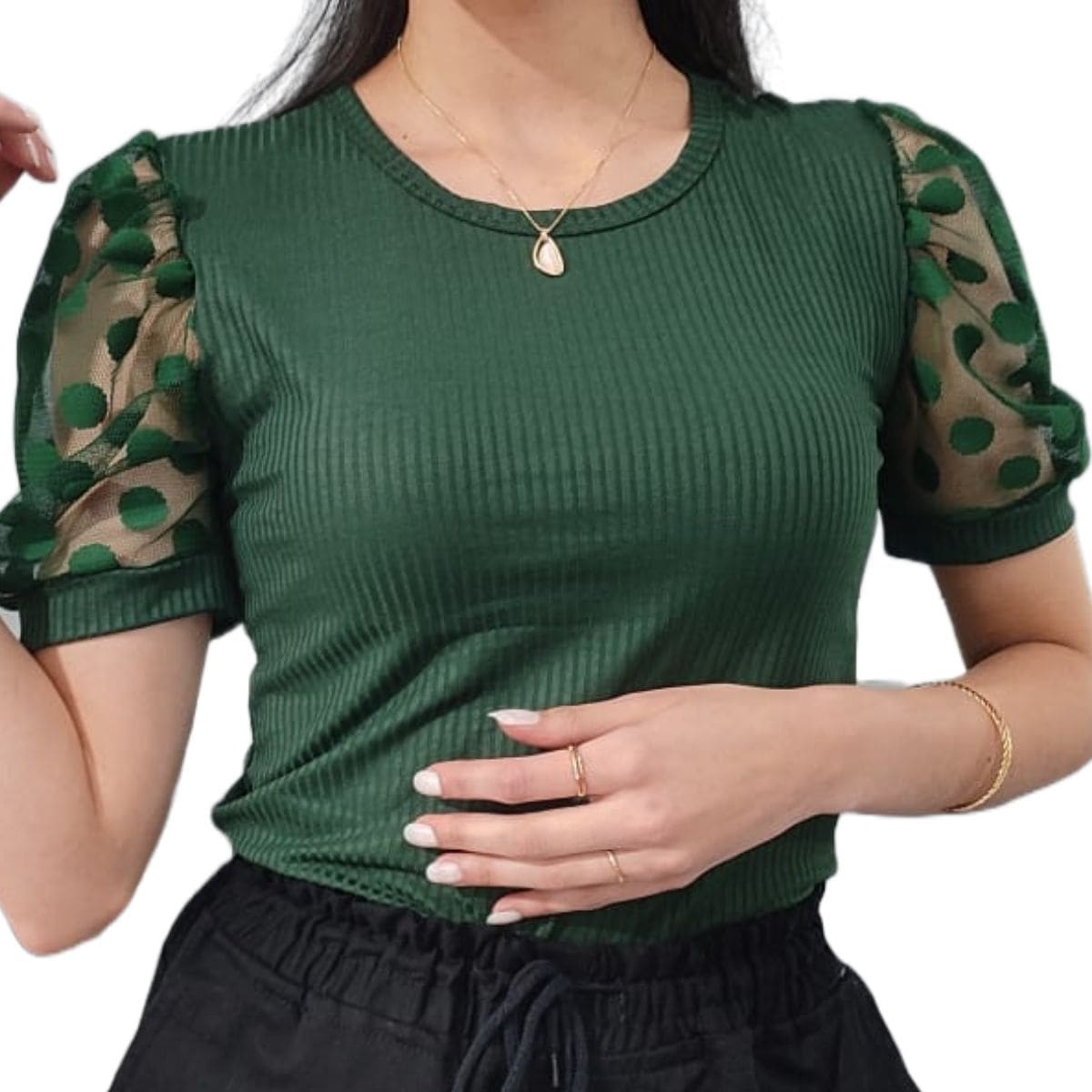Women T-Shirts - xanh quân đội - Xem 1