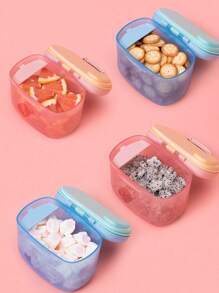 1pc Double Layer Sealed Milk Powder Container With Scoop, Portable Formula Dispenser - Blue - View 10