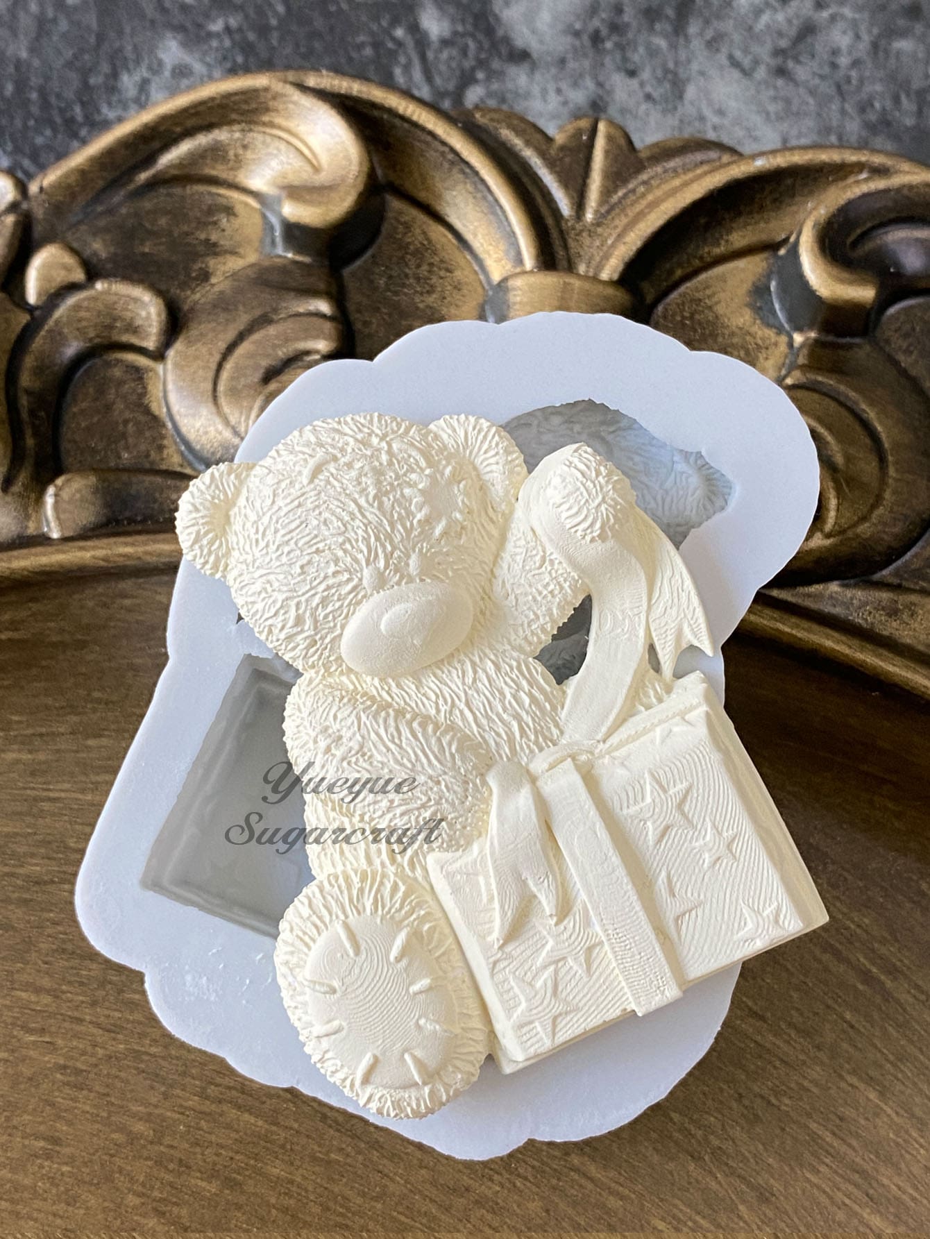 1 pieza Molde de silicona con forma de oso