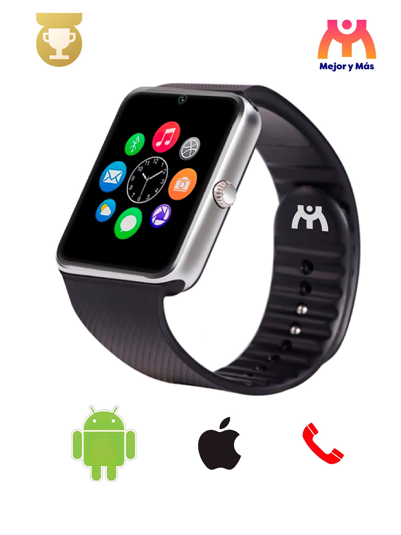 Smart Watch Gt08 Smart Watch, Accepts Sim, Premium + Gift!