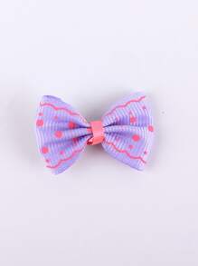 2pcs/set Colored Bow Hair Clips For Cats, Home Use - Multicolor - View 4