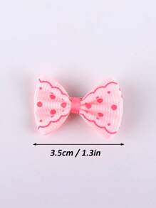 2pcs/set Colored Bow Hair Clips For Cats, Home Use - Multicolor - View 5