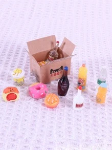 1pc Surprise Food Blind Box Ornament,With Four Random Miniature Models Of Express Parcel,Fast Food,Drinks And Bottles Included Best Gifts Birthday - Multicolor - View 1
