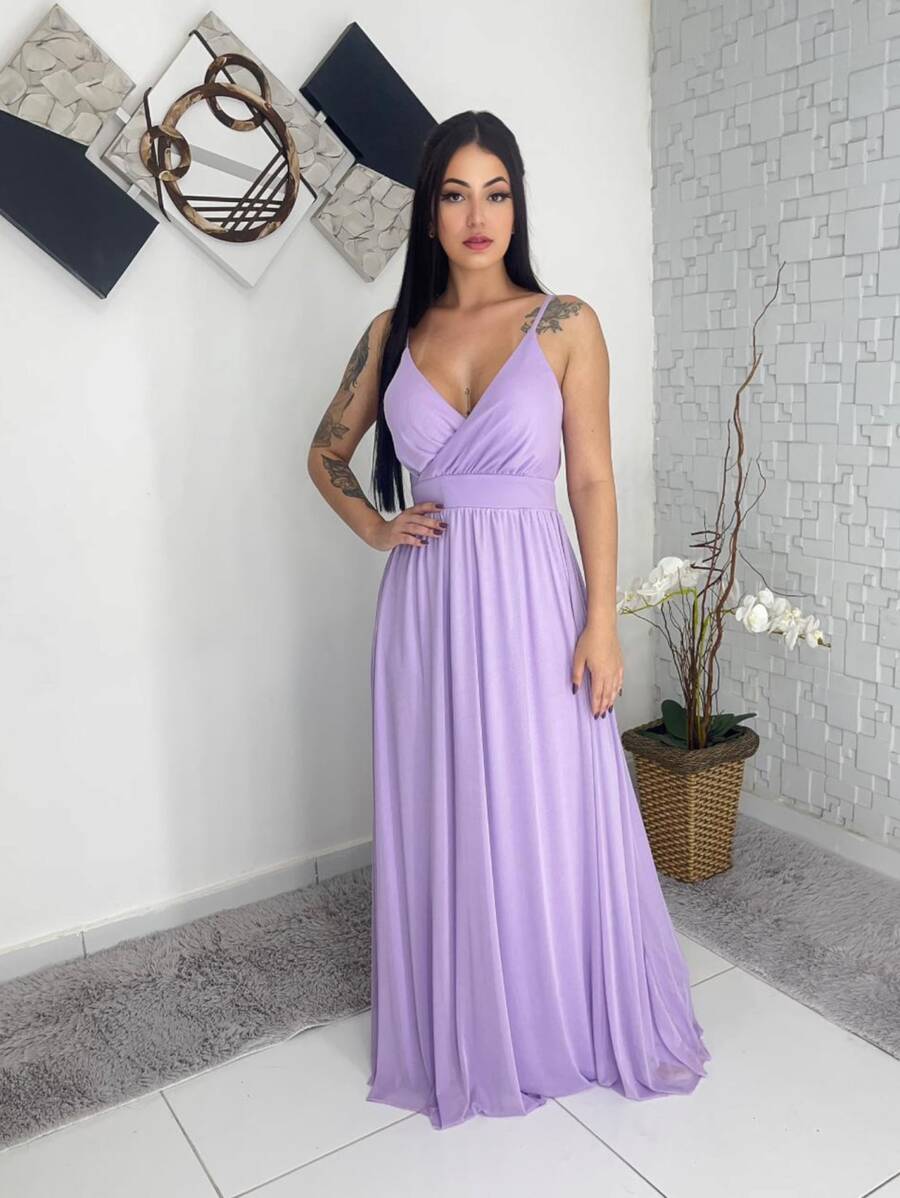 Women Dresses - Màu Lilac Tím - Xem 1