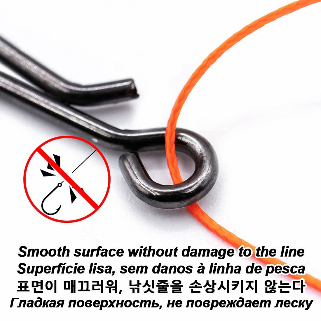 50Pcs Fishing Snap Fishing Lure Clips Stainless Steel Crankbait Link