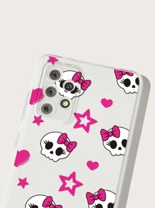 Skull & Star Pattern Clear Phone Case - Multicolor - View 5