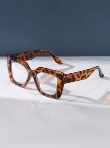 1 件时尚方形塑料女士眼镜