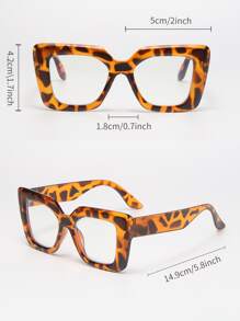 1 件时尚方形塑料女士眼镜