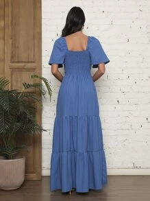 Women Dresses - Màu xanh lam - Xem 5