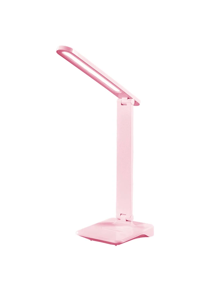 1 piece, pink, multifunctional desk lamp, powered by data cable, multiple color temperatures, stepless touch dimming, soft light eye protection, free high lighting, dormitory, office, mobile phone holder, foldable writing light, SL-858