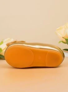 Bowknot Massage Soft Sole Non-Slip Flat Bottom Baby Shoes Suitable For Spring, Summer, Autumn And Winter - Gold - View 7
