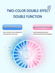 FoBianJie 1入組40g自動馬桶清潔系統,包括馬桶清潔劑、除臭劑、尿漬去除片、水槽污垢去除劑和一般清潔用品