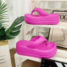 1雙女性乙烯-乙酸乙烯共聚物拖鞋帶增加高度適合夏天,海灘,人字拖