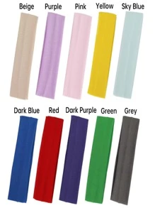 1pc Wide Red Hair Band For Sports, Yoga, Stretchy Hair Tie, Hair Accessory - Red - View 6