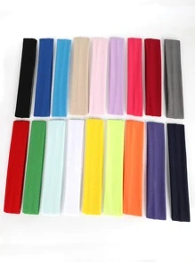 1pc Wide Red Hair Band For Sports, Yoga, Stretchy Hair Tie, Hair Accessory - Red - View 8