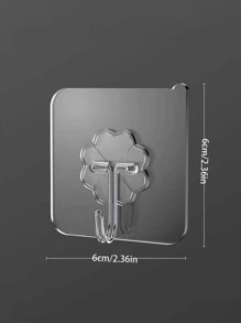 30入組/20入組/5入組透明無痕膠貼牆掛勾,適用於家居和門後掛勾