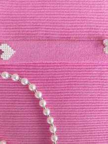 TOP CON  TIRANTE SIMULACION DE PERLAS - Rosa - Ver 3