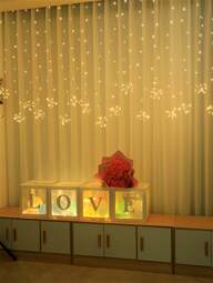 1 st 2m*1m 200LED smällare Gardin Strängljus, inomhus utomhusbruk Alla årstider Dekorativa lampor