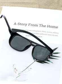 女性時尚復古眼鏡 - 黑色 - 查看 3