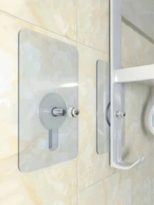 4入組pvc強力黏性牆掛鉤,透明防水耐用,可掛海報,不需釘子,適用於廚房、浴室、衣服、帽子、鑰匙、毛巾等掛衣掛