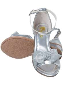 My ToT Kids Heeled Sandals - Bạc - Xem 3