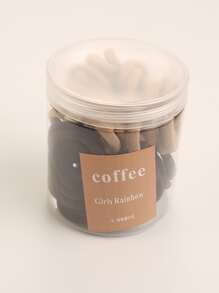 50pcs Jar Pack Basic High Elasticity Hair Ties For Women Casual,Woman Head Accessories, Woman Hair Accessories Ponytail Holders Hair Elastics Hair Rubber Bands Scrunchies Hair Rope, Hair Bobbles ,Gym Sport Outfit Gym Beauty Makeup Woman Accessories Elastic Band - Coffee - View 3