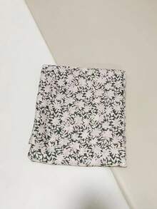 1條女士聚酯印花圍巾,經典ins風格,春夏假期、派對和旅行時尚百搭 - 米色 - 查看 2