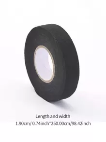 25m Automotive Wire Harness Fabric Fleece Tape, Noise Reduction, High Temperature Resistance - Black - View 7