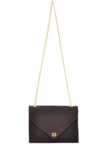 Bolsa Feminina Transversal Social Carteiro De Ombro Tiracolo Com Alça De Corrente