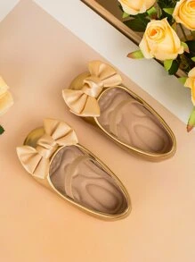 Bowknot Massage Soft Sole Non-Slip Flat Bottom Baby Shoes Suitable For Spring, Summer, Autumn And Winter - Gold - View 5